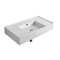 Rectangular Ceramic Wall Mounted or Vessel Sink With Counter Space